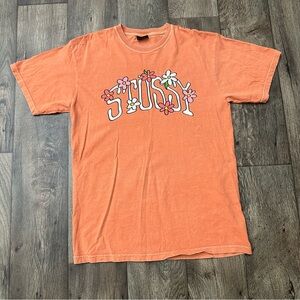 Stussy Vintage t- shirt orange flower